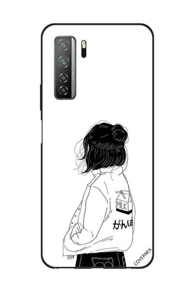 Covernex غطاء حماية لهاتف هواوي نوفا 7SE/P40 لايت 5G فتاة تفكر بعمق شديد