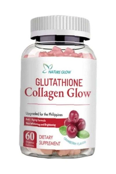 NATUREGLOW NATURE GLOW Glutathione Collagen Glow 60 Organic Gummies 190gm Cranberry