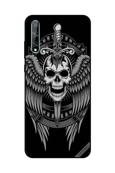 Covernex غطاء حماية لهاتف هواوي Y8P/P Smart S جمجمة بأجنحة نسر