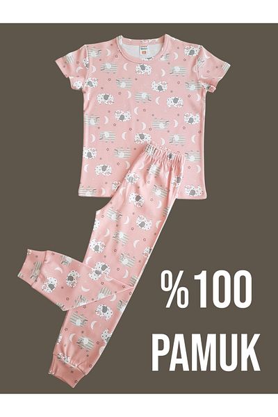 çamaşır bahçesi kendinize iyi bakın Short Sleeve Patterned Children's Pajama Set # Printedchildpyjamasuit # Starpatternlipijama # Laundry Garden