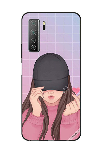 Covernex غطاء حماية لهاتف هواوي نوفا 7SE/P40 لايت 5G سناب لوف، فتاة سوداء
