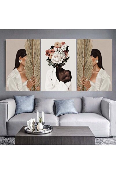 Marktna ثلاث لوحات خشبية ام دي اف بمقاس اجمالي 120x60