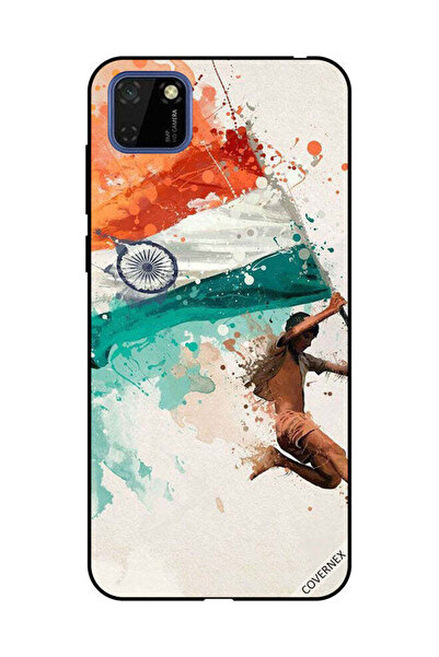 Covernex غطاء حماية لهاتف هواوي Y5P يحمل علم الهند أثناء الطيران