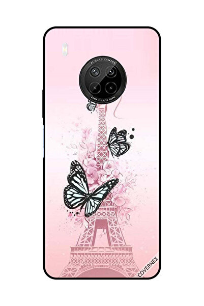 Covernex غطاء حماية لهاتف هواوي Y9A برسومات فراشات سوداء على برج إيفيل