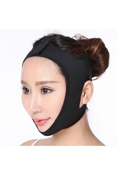 Choice Black M Elastic Face Slimming Bandage V Line Face Shaper Women Chin Cheek Lift Up Belt Facial Massag