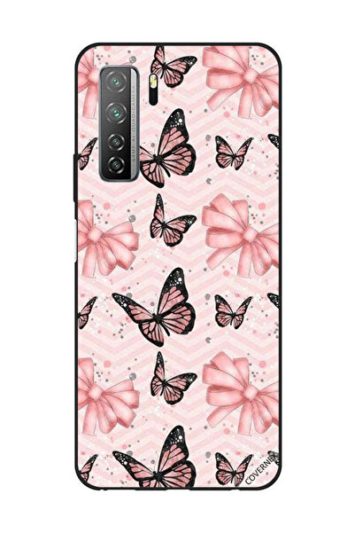 Covernex غطاء حماية لهاتف هواوي نوفا 7SE/P40 لايت 5G - فراشات باللونين الأسود...