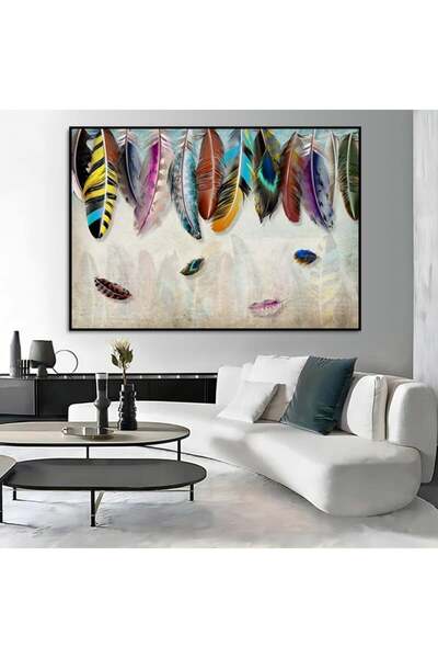 4gdran لوحة قماشية بتصميم الفن التشكيلي مع برواز أسود مجوف