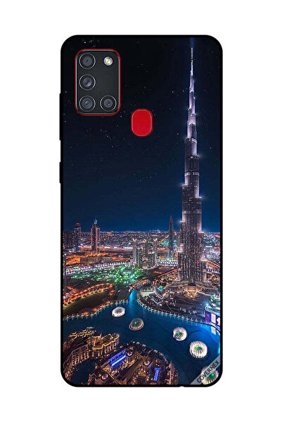 Covernex غطاء حماية لهاتف سامسونج جالاكسي A21S منظر ليلي لوسط المدينة