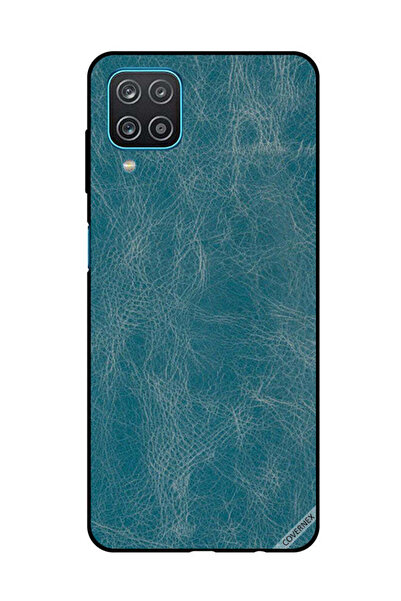 Covernex غطاء حماية لهاتف سامسونج جالاكسي A12/M12 بنمط جلدي أزرق