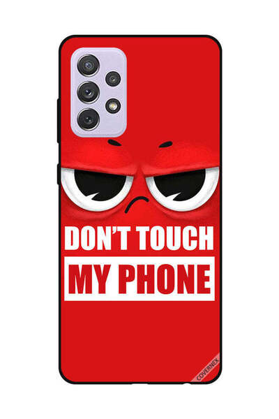 Covernex Protective Case Cover For Samsung Galaxy A72 Don't Touch My Phone Red