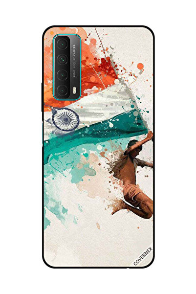 Covernex غطاء حماية لهاتف هواوي Y7A/P Smart 2021 يحمل علم الهند أثناء الطيران