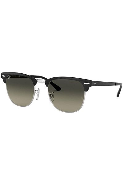 Ray-Ban Ray‑Ban RB3716 900471 – Unisex Clubmaster Metal, Black on Silver / Grey Gradient, 51 mm