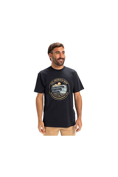 Quiksilver Household Three Seas Ss Men's Casual T-Shirt Eqyzt08051-Ktp0 Navy Blue