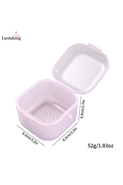 Choice10 صندوق تعقيم رؤوس مثقاب الأظافر باللون الأرجواني الفاتح، صندوق تنظيف ...