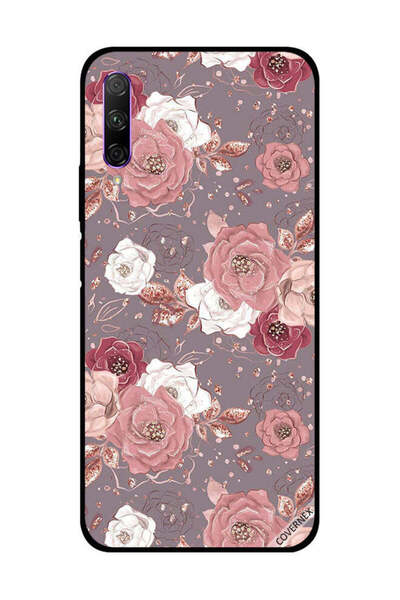 Covernex غطاء حماية لهاتف Honor 9X Pro بنمط زهور بلون الشوكولاتة