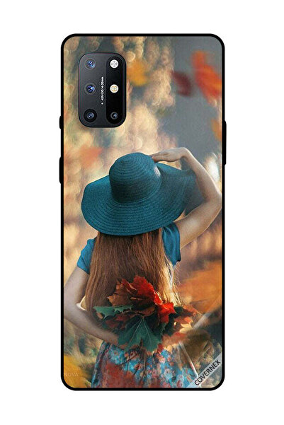 Covernex غطاء حماية لهاتف OnePlus 8T بتصميم فتاة قبعة تخفي أوراق الحب
