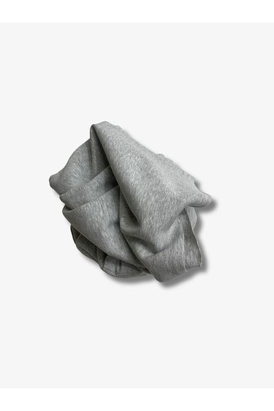 Yiğit Kumaş Gray Flexible Baby Rib Combed Cotton Fabric, Piece 85X170 cm