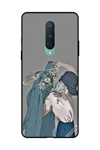 Covernex غطاء حماية لهاتف OnePlus 8، فتاة ترتدي معطفًا مزهرًا