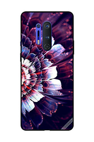Covernex غطاء حماية لهاتف OnePlus 8 Pro مع زهرة كبيرة منعكسة على الجانب الأيسر