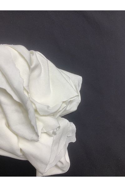 Yiğit Kumaş Ecru Baby Ribana Combed Cotton Fabric, Piece 100X190 cm