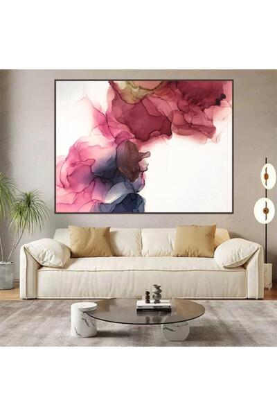 SND لوحة قماشية بتصميم الفن التجريدي مع برواز شامبين مجوف