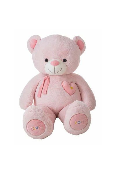 Moussel Plush toy, Moussel, Valentine bear, pink, 140 cm