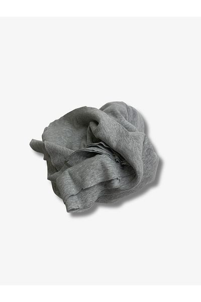 Yiğit Kumaş Gray Baby Ribana Combed Cotton Fabric, Piece 100X200 cm