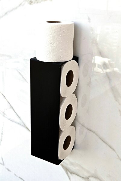 VELUX HOME Minimalist Metal Tuvalet Kağıdı Organizeri – Duvar Tipi Lazer Kesi...