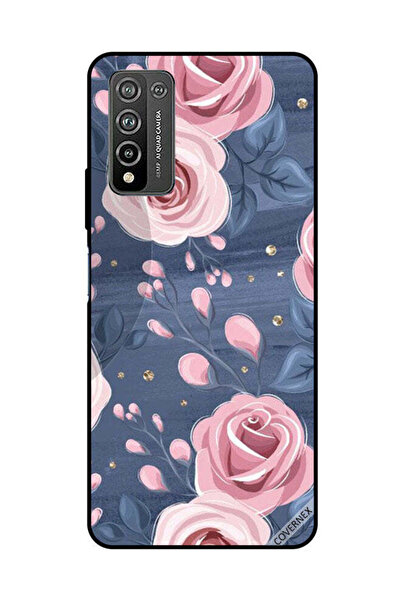 Covernex Protective Case Cover For Honor 10X Lite Pink Roses & Dark Grey Leav...