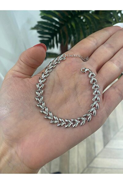bestmysilver Kadın Gümüş Başak Model Bileklik