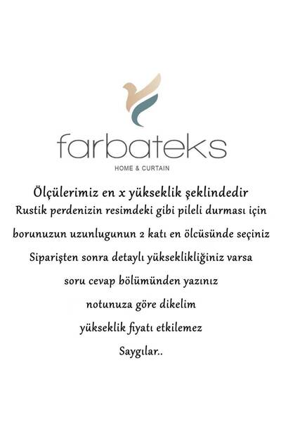 farbateks Plum Rustic Curtain with Eyelet Ring Pipe Ring Decoration Curtain