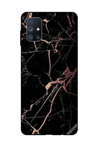 Covernex غطاء حماية لهاتف سامسونج جالاكسي M51 بنمط رخامي أسود