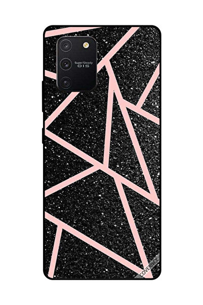 Covernex غطاء حماية لهاتف سامسونج جالاكسي S10 لايت - أسود لامع، بنقشة مسارات ...