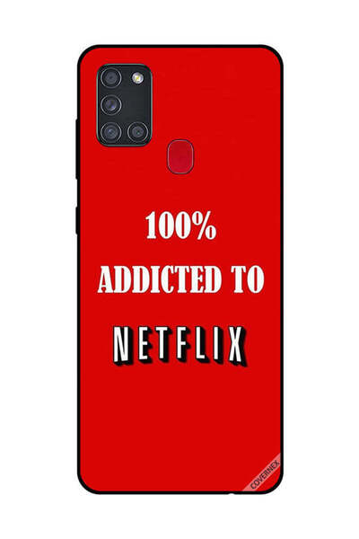 Covernex Protective Case Cover For Samsung Galaxy A21S 100 % Addicted To Netflix