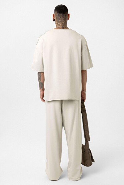 VAMOSCLO oversized Σετ αθλητικής φόρμας με ετικέτα Λεπτομερής Περιγραφή Γκρι πάγου