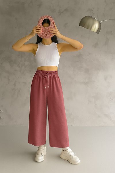 VOICTEC Relaxed Fit Tiril Tiril Standard Size 38-48 Size Range Casual Loose Fit Ayrobin Pants with Elastic Waist