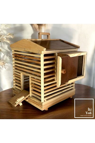 77 Bamford El Yapımı Ahşap Kuş Kafesi Muhabbet Kuşu Kanarya İspinoz Yavrulukl...