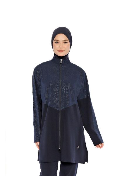 allsea Navy Blue Full Covered Hijab Swimsuit – Zippered C9T6N26