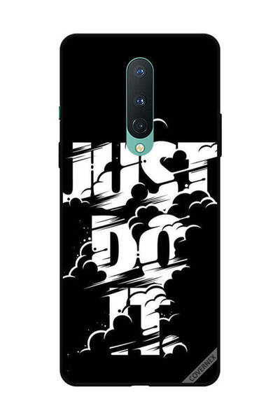 Covernex غطاء حماية لهاتف OnePlus 8 - Just Do It - أبيض وأسود