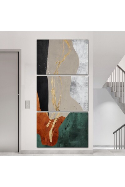 Marktna ثلاث لوحات خشبية ام دي اف بمقاس اجمالي 120x60