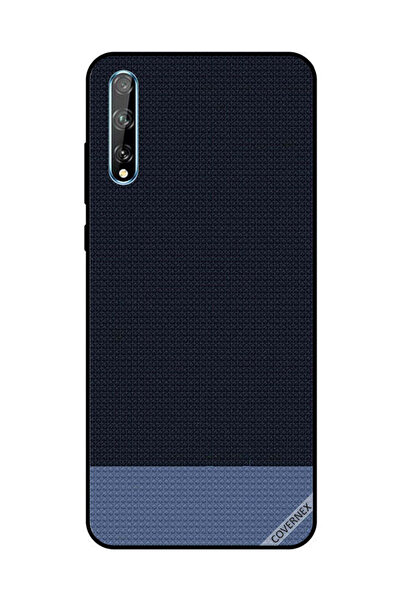 Covernex غطاء حماية لهاتف هواوي Y8P/P Smart S بنقشة أشكال منقطة باللون الأزرق
