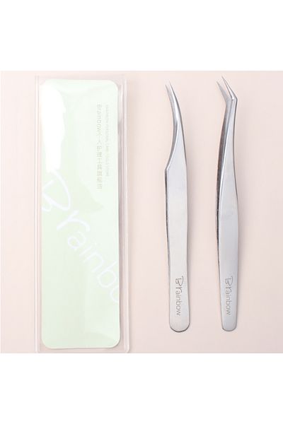Choice Style A and B Brainbow 1PC/2PC Precison Eyelashes Tweezer Professional for Making Fine Lashes Exten
