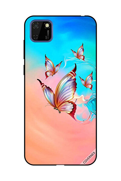 Covernex غطاء حماية لهاتف هواوي Y5P - فراشات تحلق فوق لون الطلاء