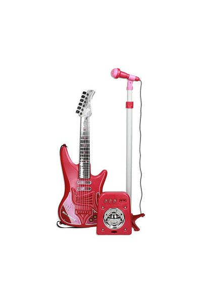Dr. Rimpler Reig children's guitar with microphone, red