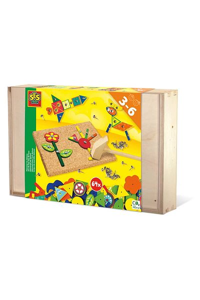 SES Creative Hammer Tic children's construction set, hammer and nails, wooden box