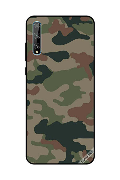 Covernex غطاء حماية لهاتف هواوي Y8P/P Smart S بنمط مموه باللونين الأخضر والبني