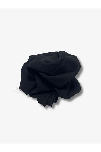 Yiğit Kumaş Crepe Fabric with Sand, Piece 120X150 cm Black