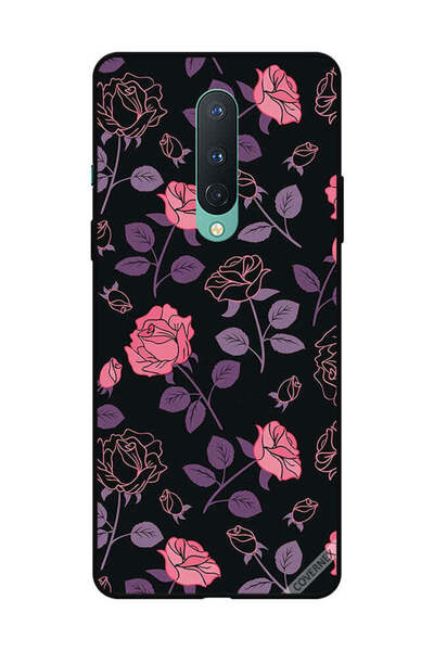 Covernex غطاء حماية لهاتف OnePlus 8 - زهور وردية وأرجوانية