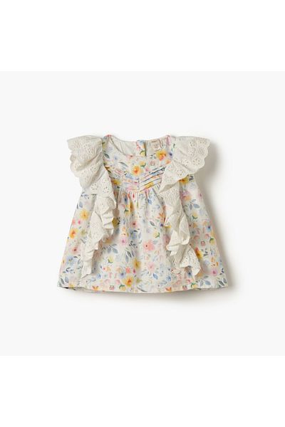 giggles All-Over Floral Print Sleeveless Top