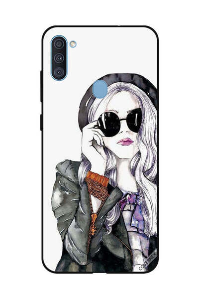 Covernex Protective Case Cover For Samsung Galaxy A11 Black Glass Stylis Cute...
